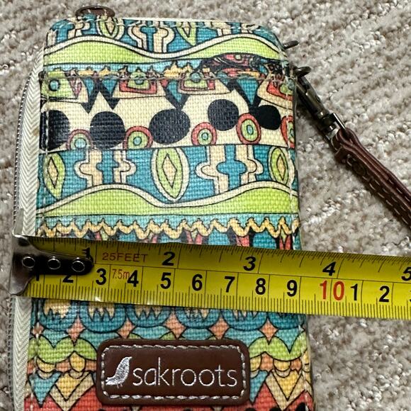 Sak Sakroots Wallet Smartphone Wristlet Bag Multicolor Pattern - Picture 12 of 14